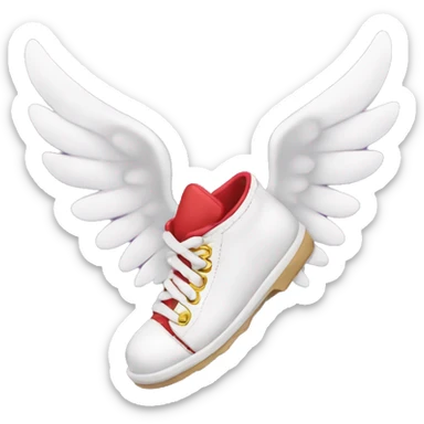 Cupid winged shoe sticker