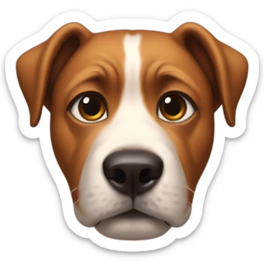 a dog body with the head of robert downey jr on it sticker