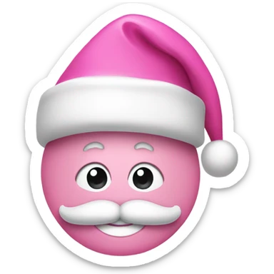 Pink Santa hat  sticker