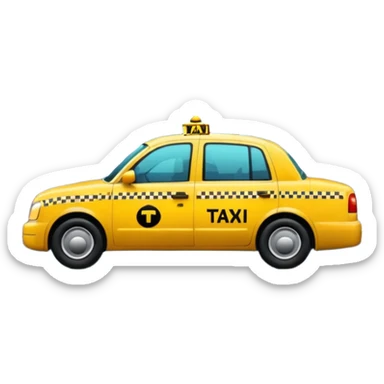 Taxi reflection + puddle, City Rain Scenes. sticker