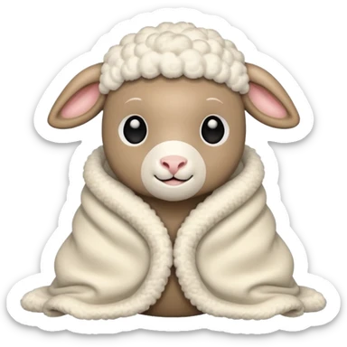 Lamb with blanket  sticker