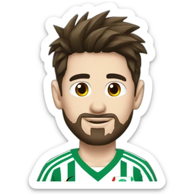 Messi avec un maillot de l'Algérie sticker