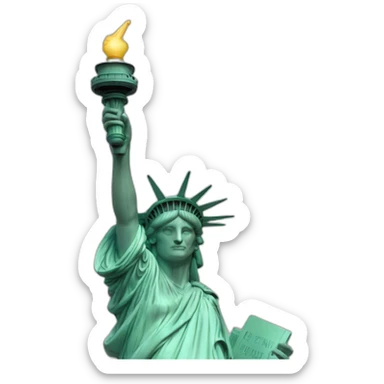 the statue of the liberty celebrate his birthday sticker