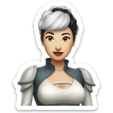 Bettie Wang wearing milky dragon clothes sticker