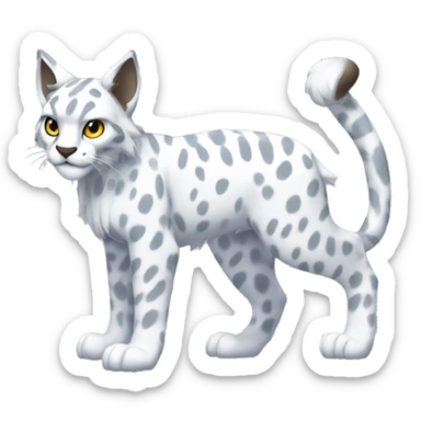 snow dark point chocolate Lynx-Fakemon bengal spots full body   sticker