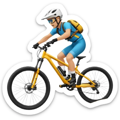 Mountain bike jumping sticker