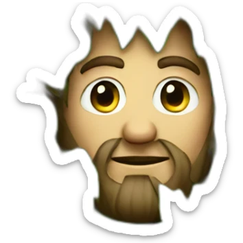 medieval man hidden behind bush sticker