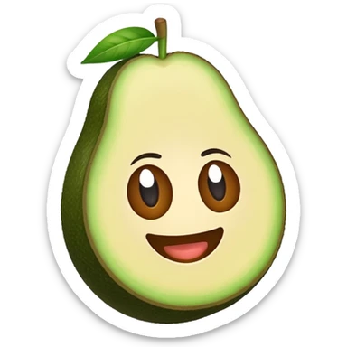 aguacate con boca  sticker