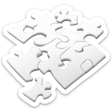 separate white puzzle pieces sticker