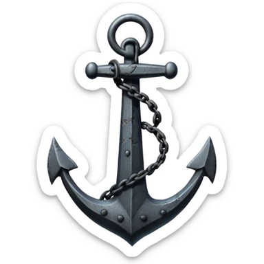 black anchor sticker