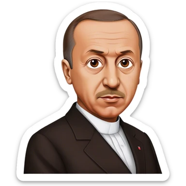 black recep tayyip erdogan sticker