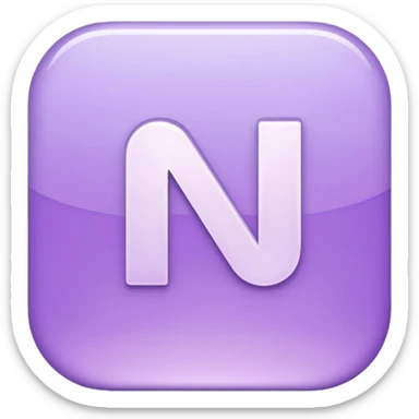 Netflix aesthetic "N" logo in pastel purple sticker