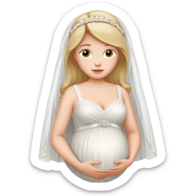 A preganant bride sticker
