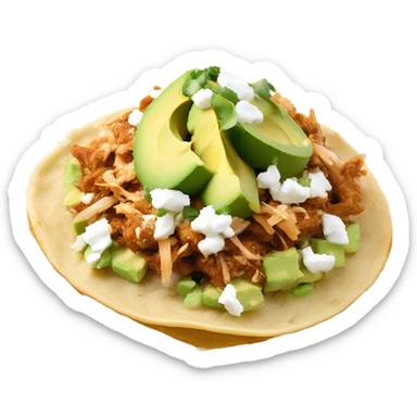 Shredded Chicken Tinga Tostada sticker