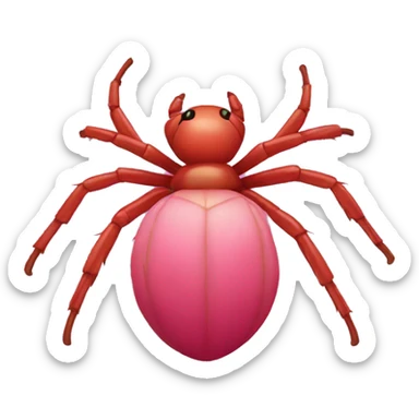 araña rosa sticker