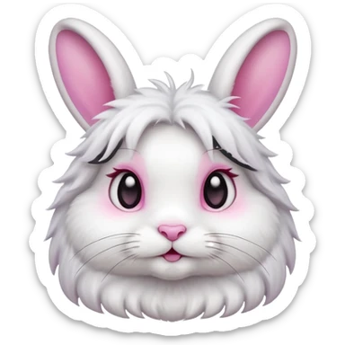 Crea un conejo cute hembra  sticker