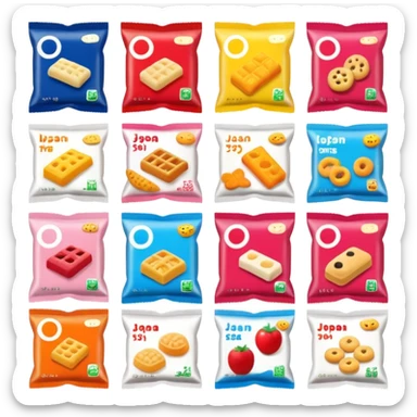 japan packaged snacks  sticker