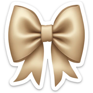 Beige bow  sticker