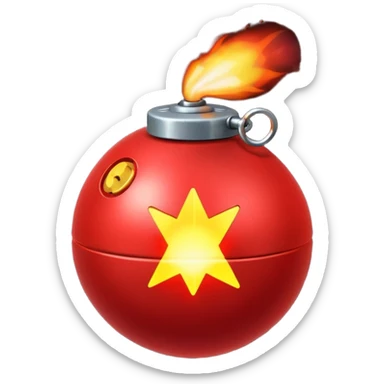 red bomb sticker
