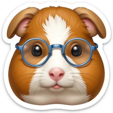 sherlock guinea pig with glasses sticker