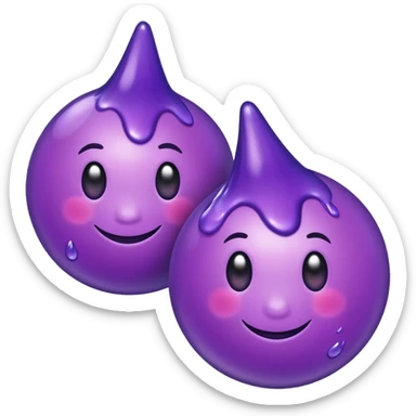 3 purple Drops with kool aids signature color, Juicy sticker