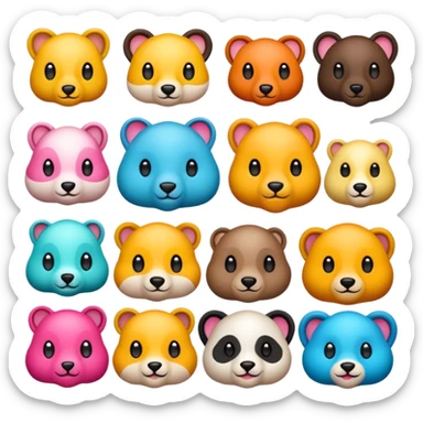 Animales divertidos y tiernos sticker