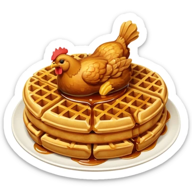 Chicken & waffles sticker