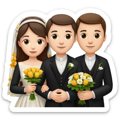 priest marrying a couple sticker