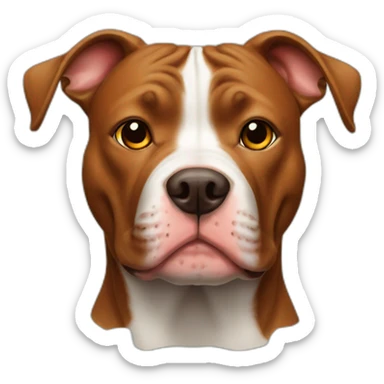 pitbull irish red nose sticker