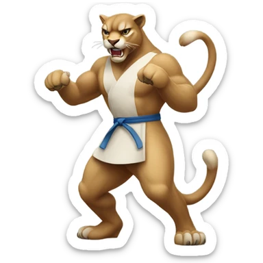 Cougar king fu sticker
