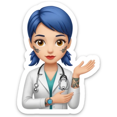 tattooed doctor girl sticker