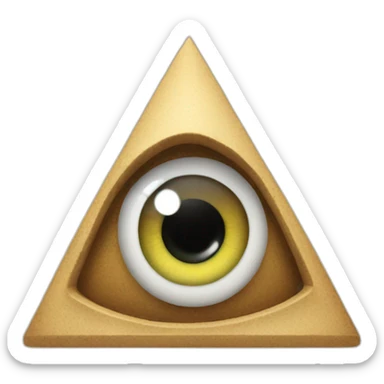 A pyrimid with an eye sticker