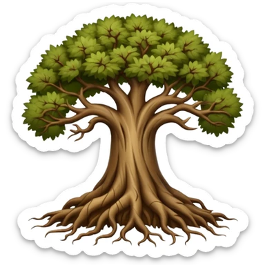 tree with roots sticker