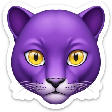 Purple Panther face turned to the slight right sticker