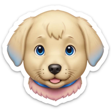 Blonde Labrador with blue eyes  sticker