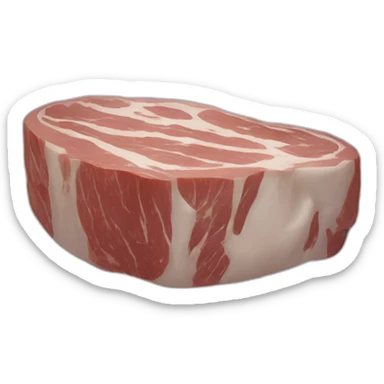 Meat on Bone colored in blue sticker