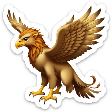 Stormborn Griffin A hybrid of a falcon and a lion, with thundercloud wings and lightning crackling from its beak. sticker