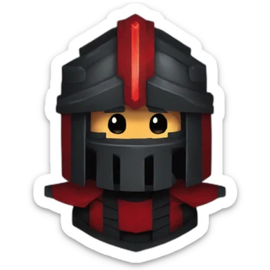 dark fantasy pixel art knight red and black  sticker