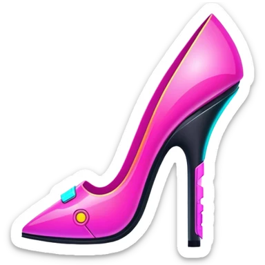 neon cyberpunk style 
stiletto sticker