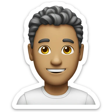 a man with a wired smile  sticker