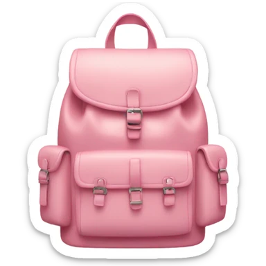 backpack soft pink with ribbon sticker