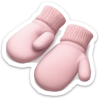Baby Pink Xmas mittens  sticker