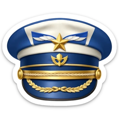 captain hat closeup alone sticker