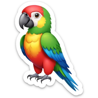 Parrot with abs  sticker