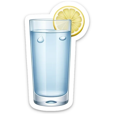 water with lemon slice sticker