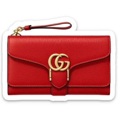 Cartera roja gucci sticker