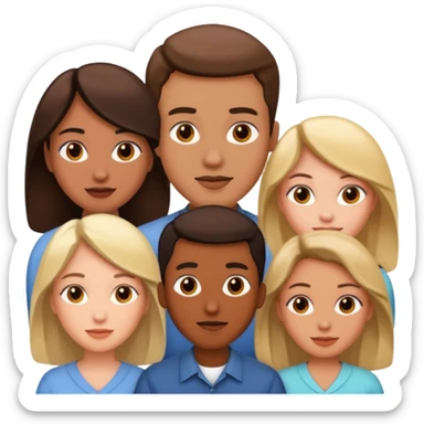 one guy and 4 girls sticker