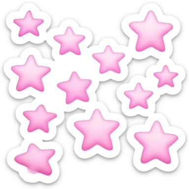 aesthetic pink stars sticker