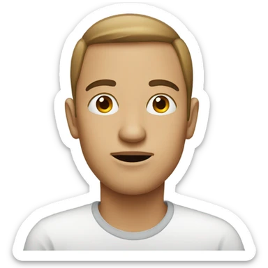 Person with one eye sticker