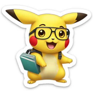 pikachu is a geek sticker